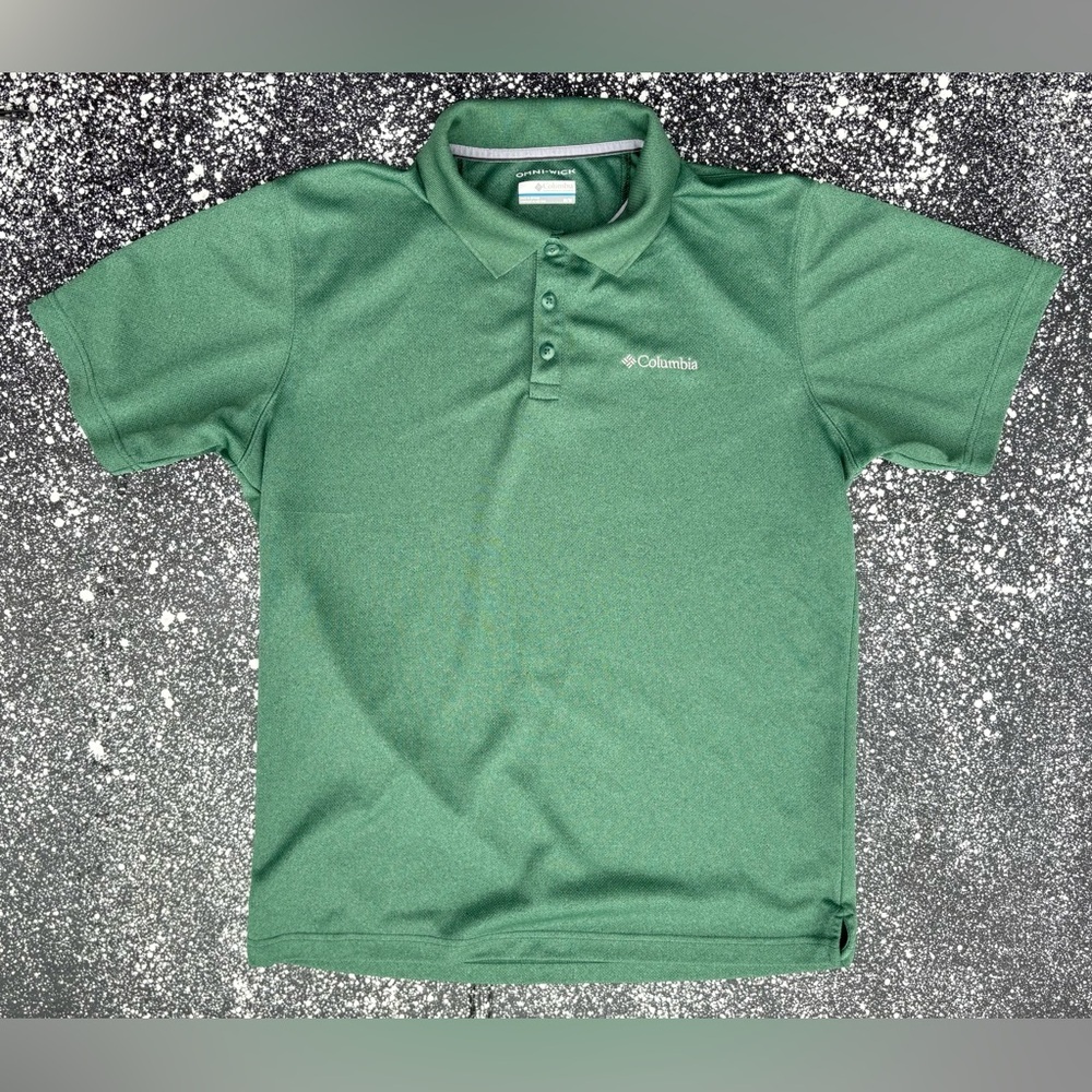 Columbia Sportswear Omni-Wick Polo Shirt Size Medium Green EUC - Picture 2 of 3
